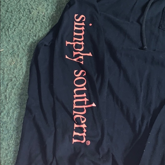 navy simply souther hoodie - Picture 2 of 4